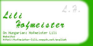 lili hofmeister business card